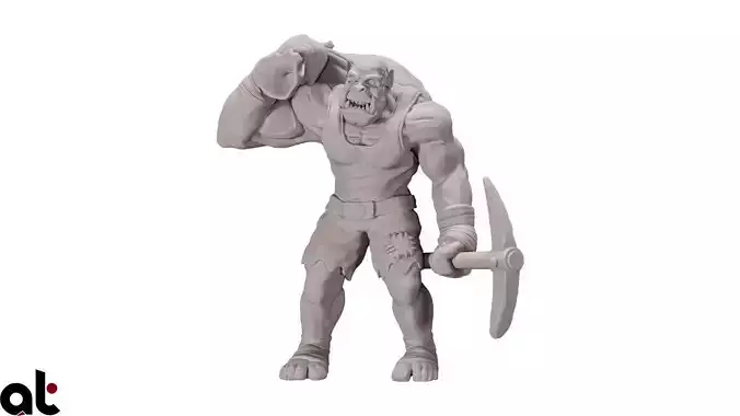Orc Peon miner 3D print model