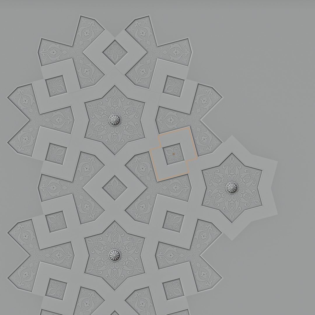 Arabic-style ceiling details 3D model_18