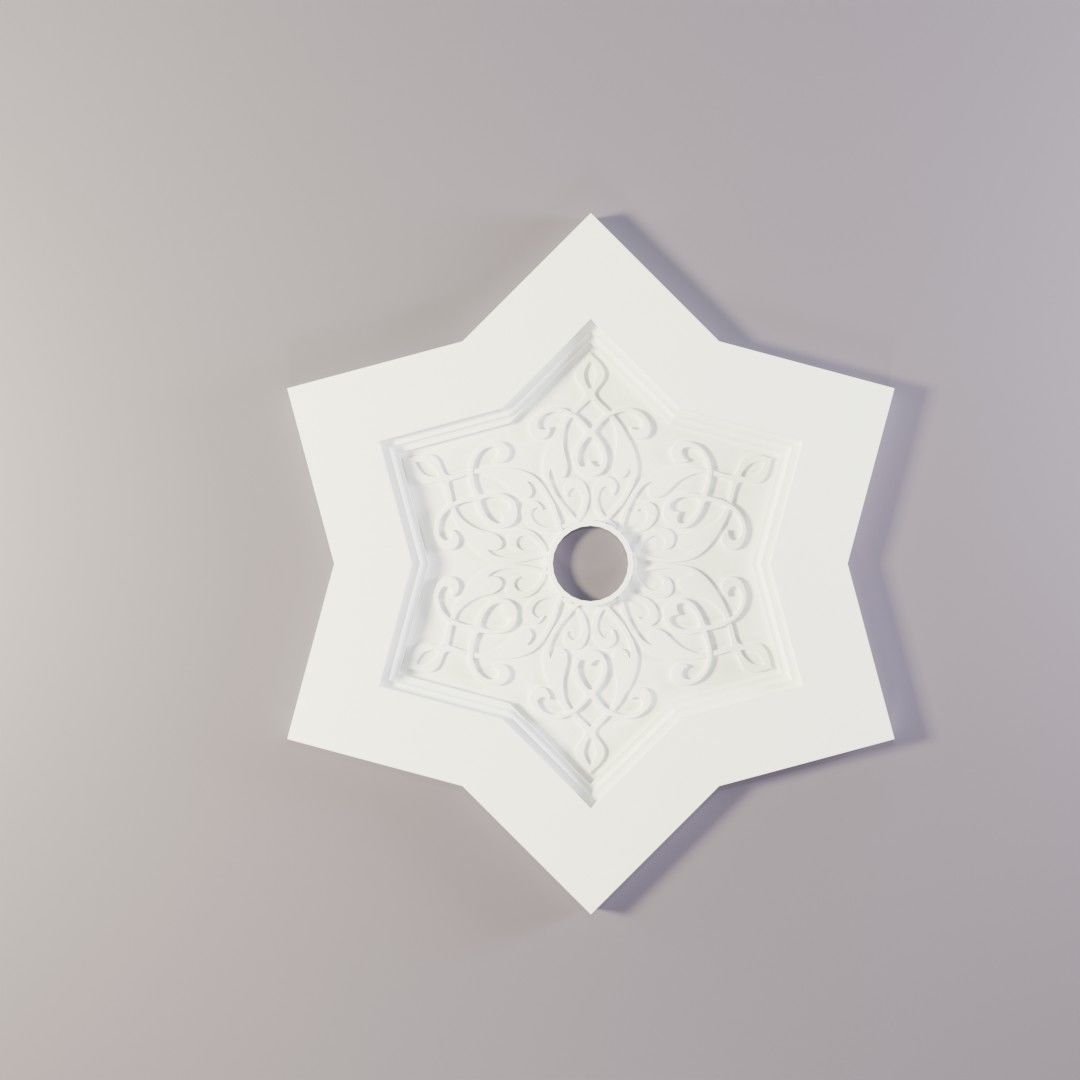 Arabic-style ceiling details 3D model_9