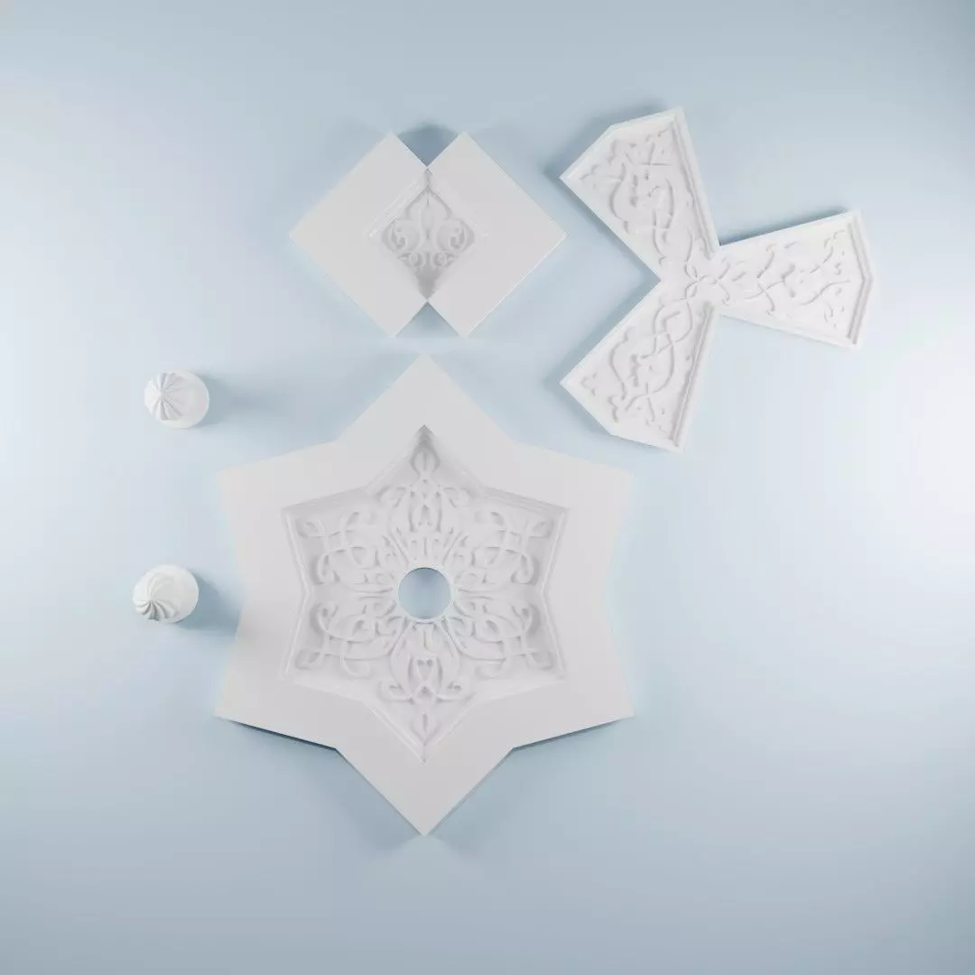 Arabic-style ceiling details 3D model_0