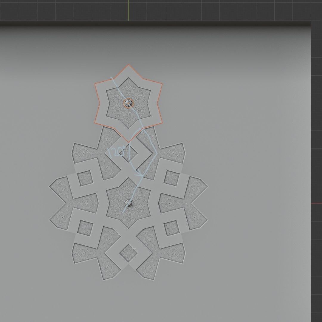 Arabic-style ceiling details 3D model_16