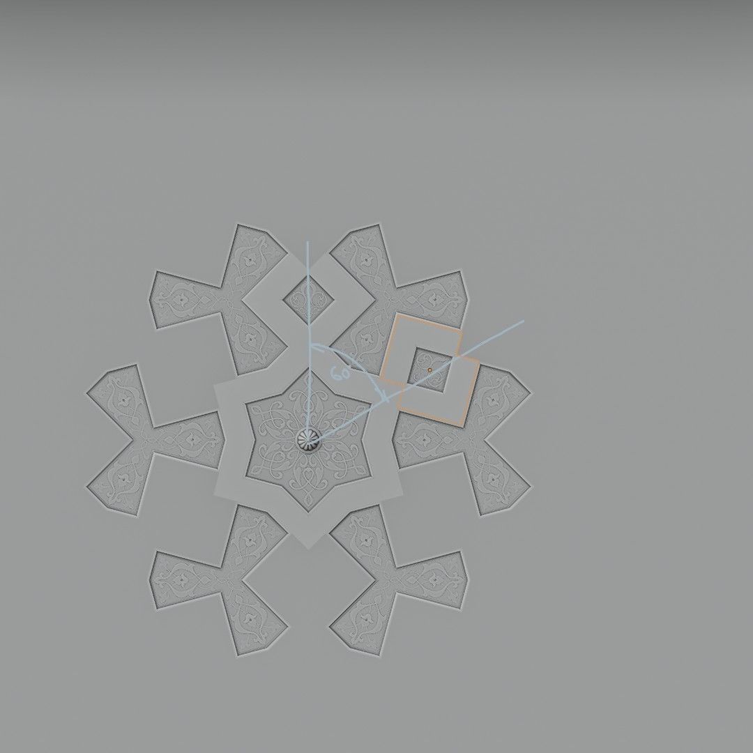 Arabic-style ceiling details 3D model_15