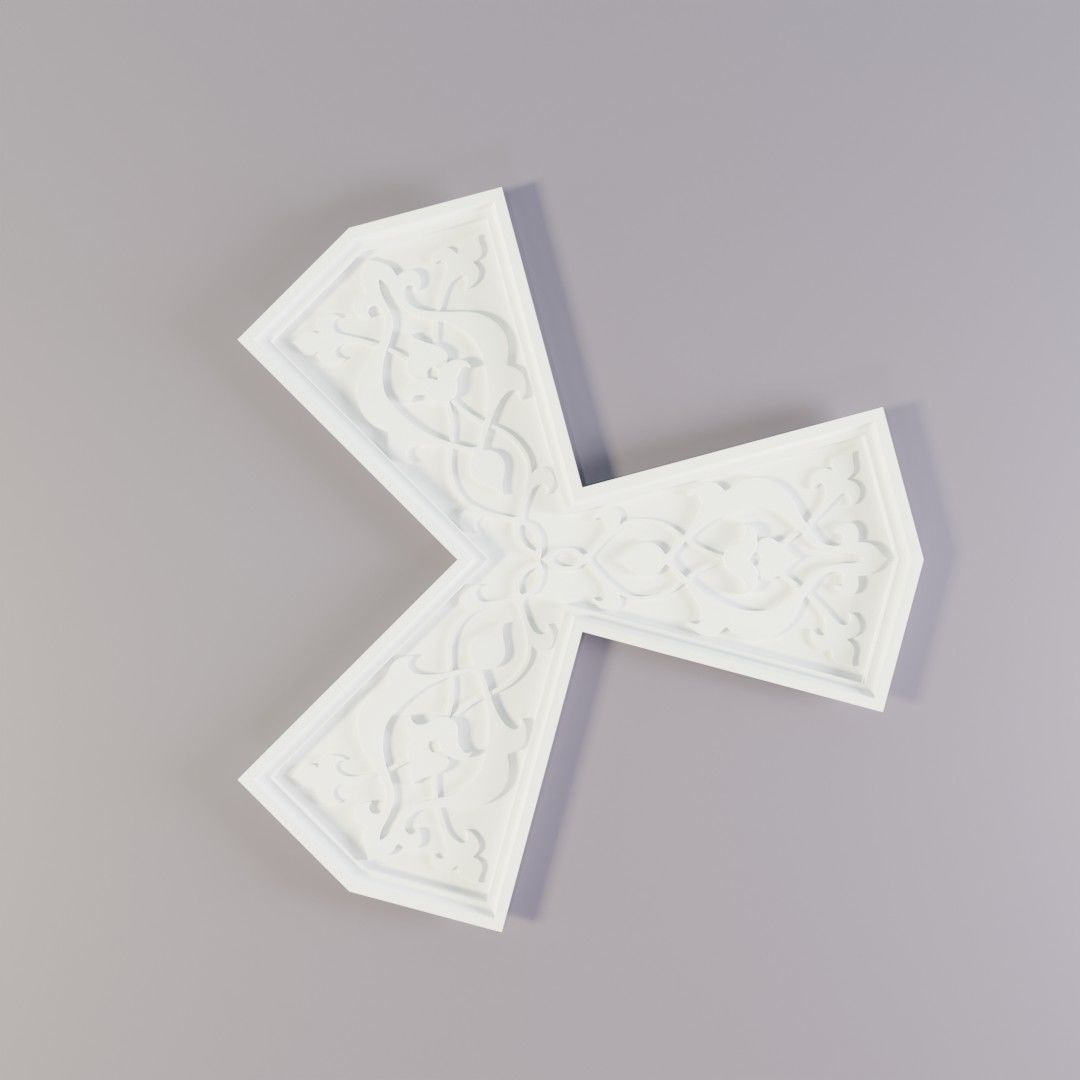 Arabic-style ceiling details 3D model_11