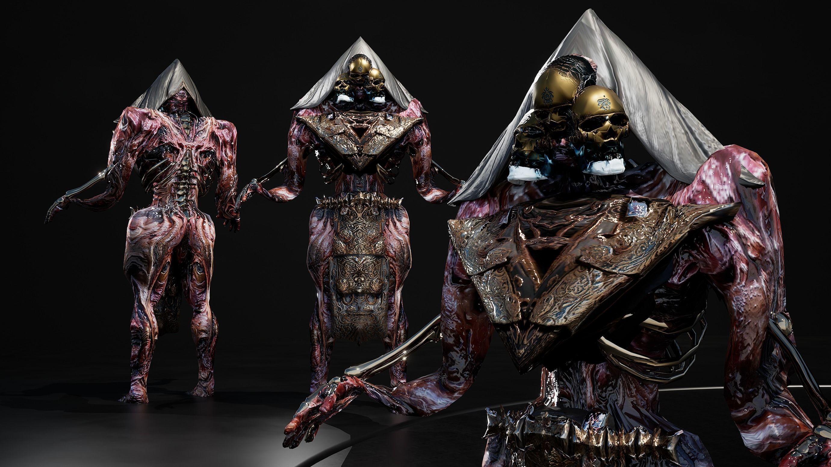 Flesh Demons  Souls Pack 7 Low-poly 3D model_2