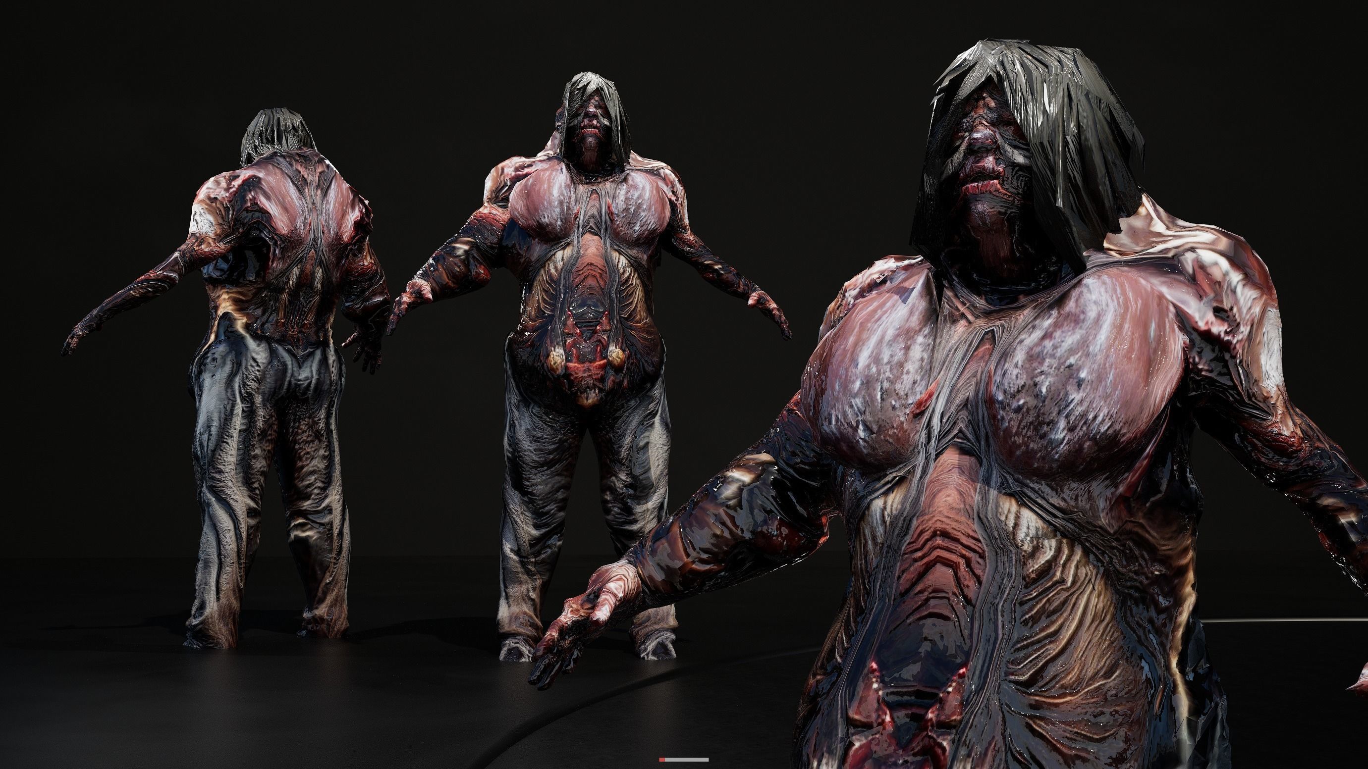 Flesh Demons  Souls Pack 7 Low-poly 3D model_4