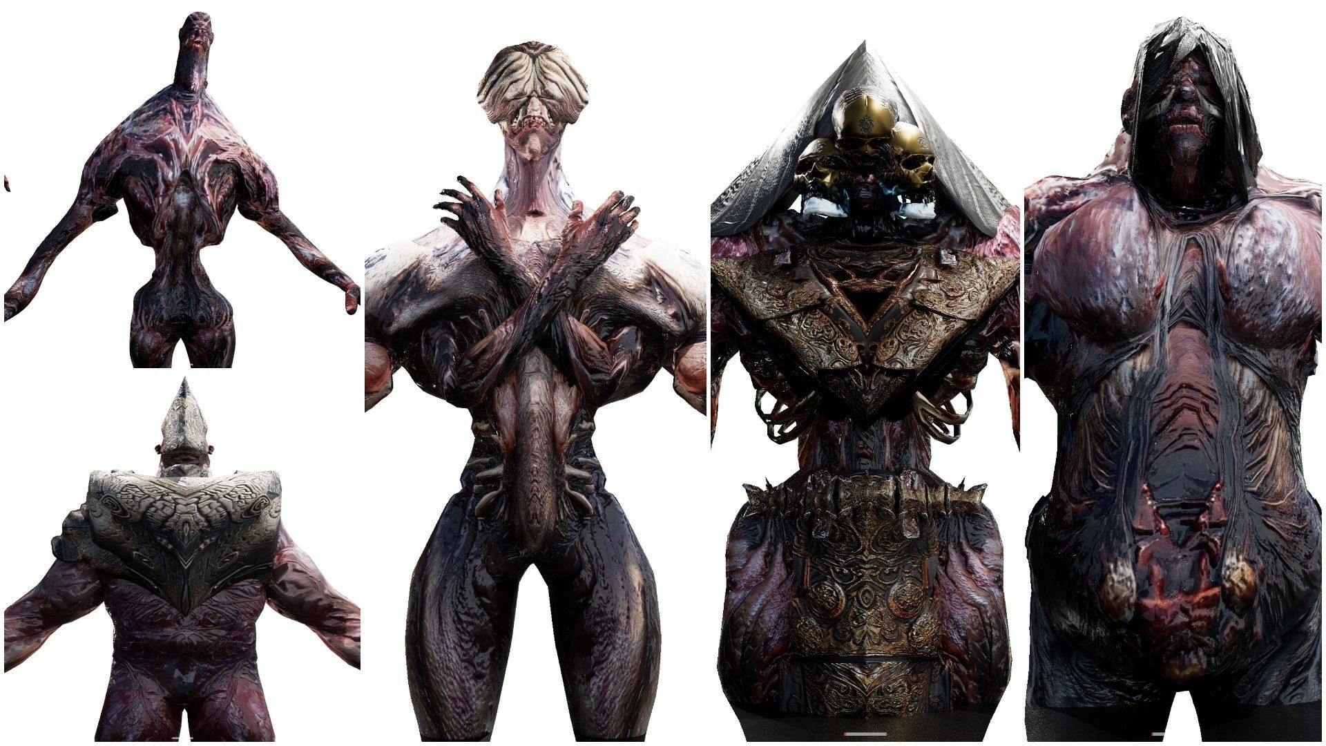 Flesh Demons  Souls Pack 7 Low-poly 3D model_6