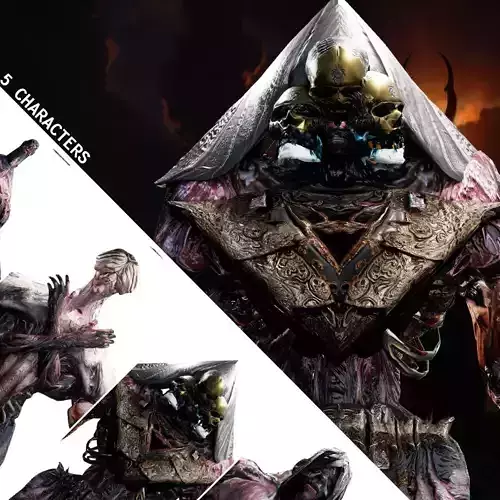 Flesh Demons  Souls Pack 7 Low-poly 3D model