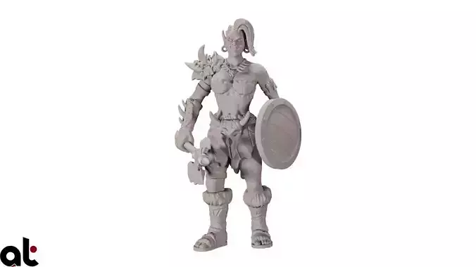 Orc Female woman warrior 3D print model