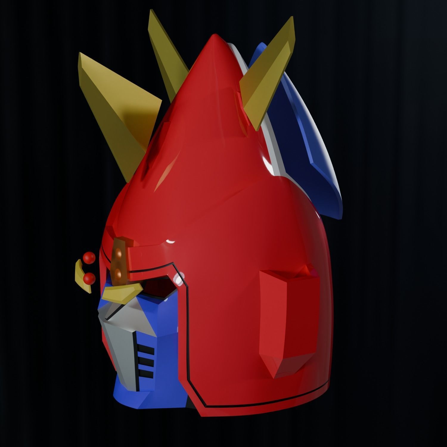Choudenji Machine Voltes V Classic Anime Helmet Wearable 3D print model_7