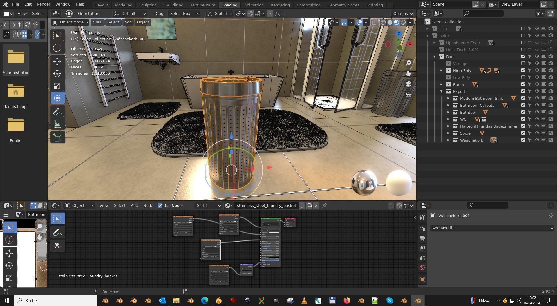 Bathroom Interior Package 5 3D Model Collection_105