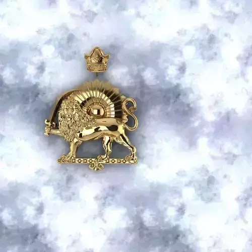 lion and sun necklace gold