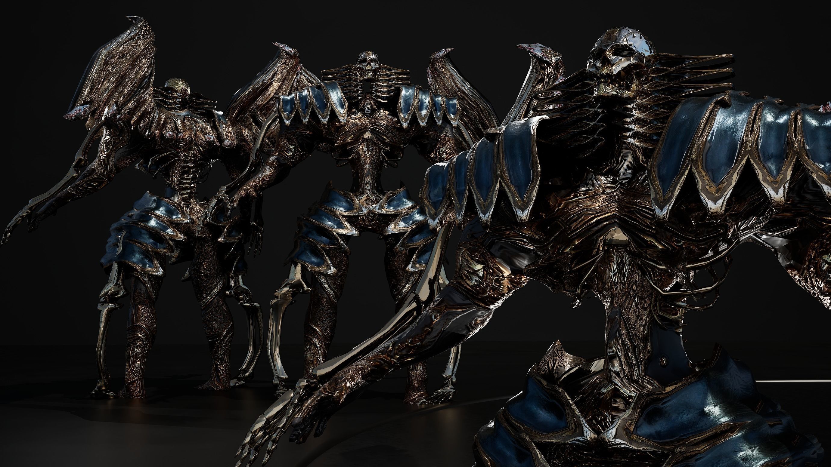 Skull Kings Souls Pack 4 Low-poly 3D model_5