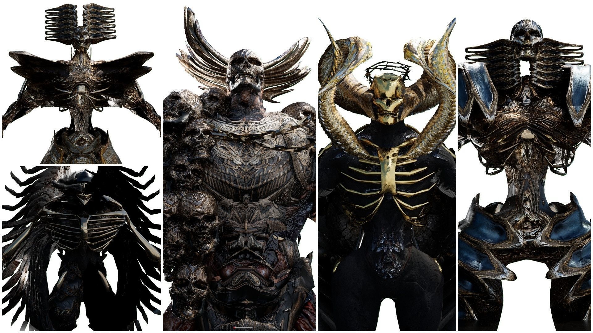 Skull Kings Souls Pack 4 Low-poly 3D model_7