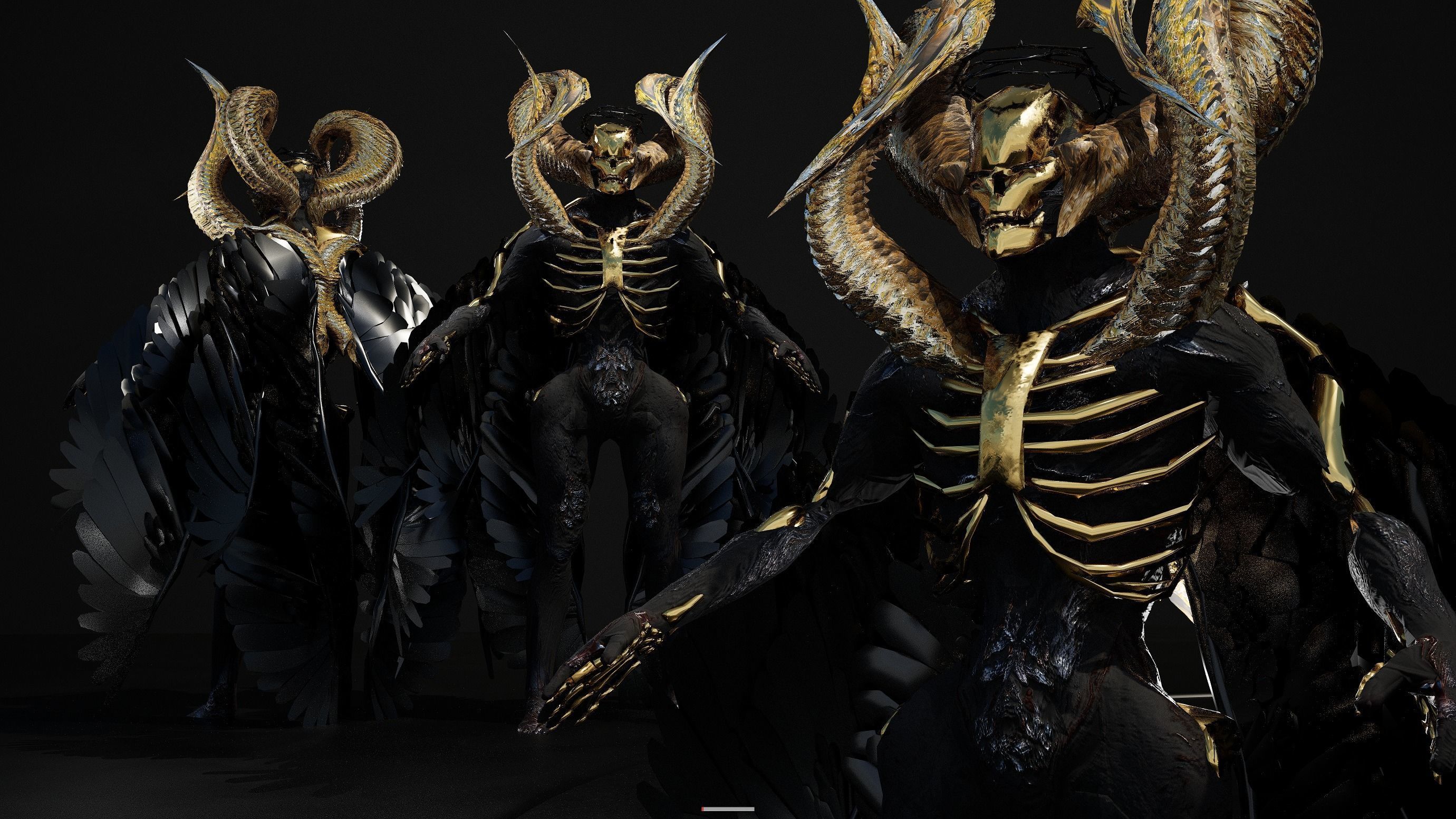 Skull Kings Souls Pack 4 Low-poly 3D model_4