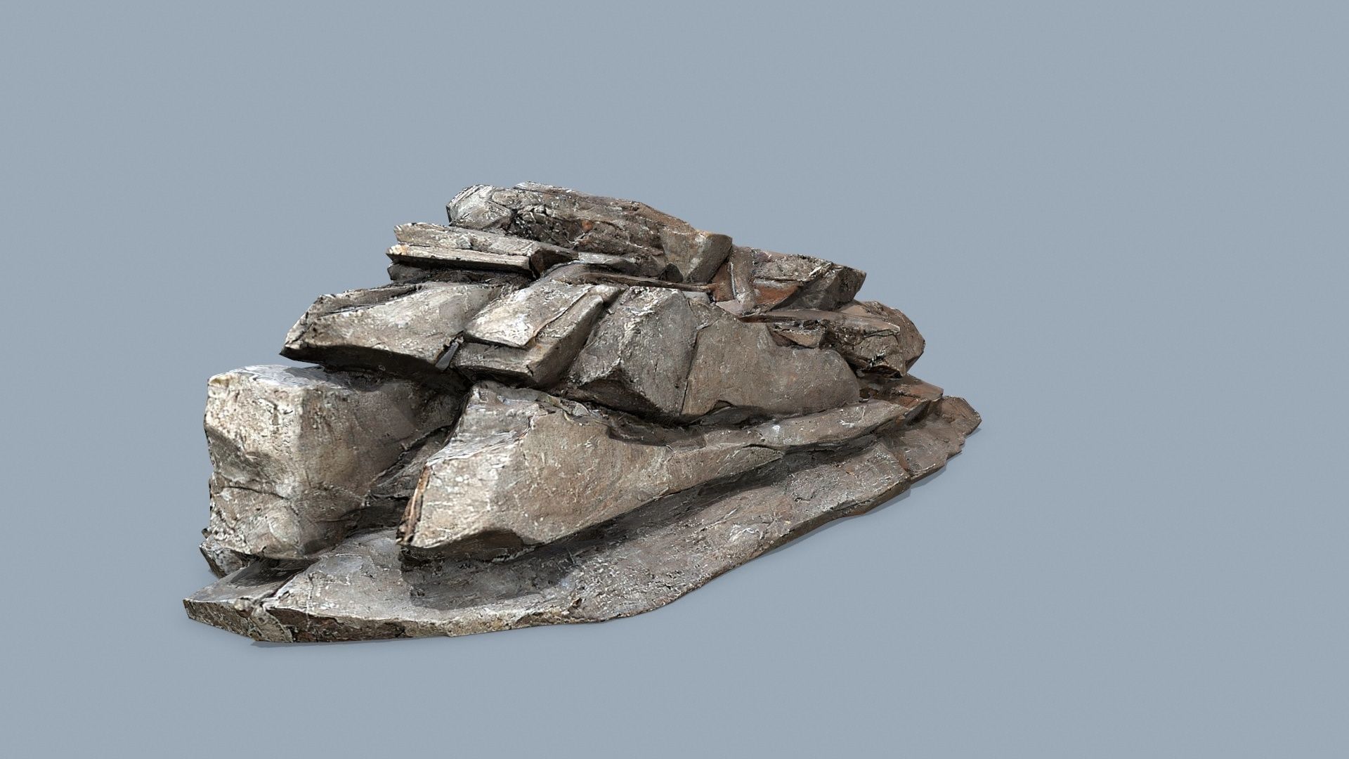 desert rocks Low-poly 3D model_9