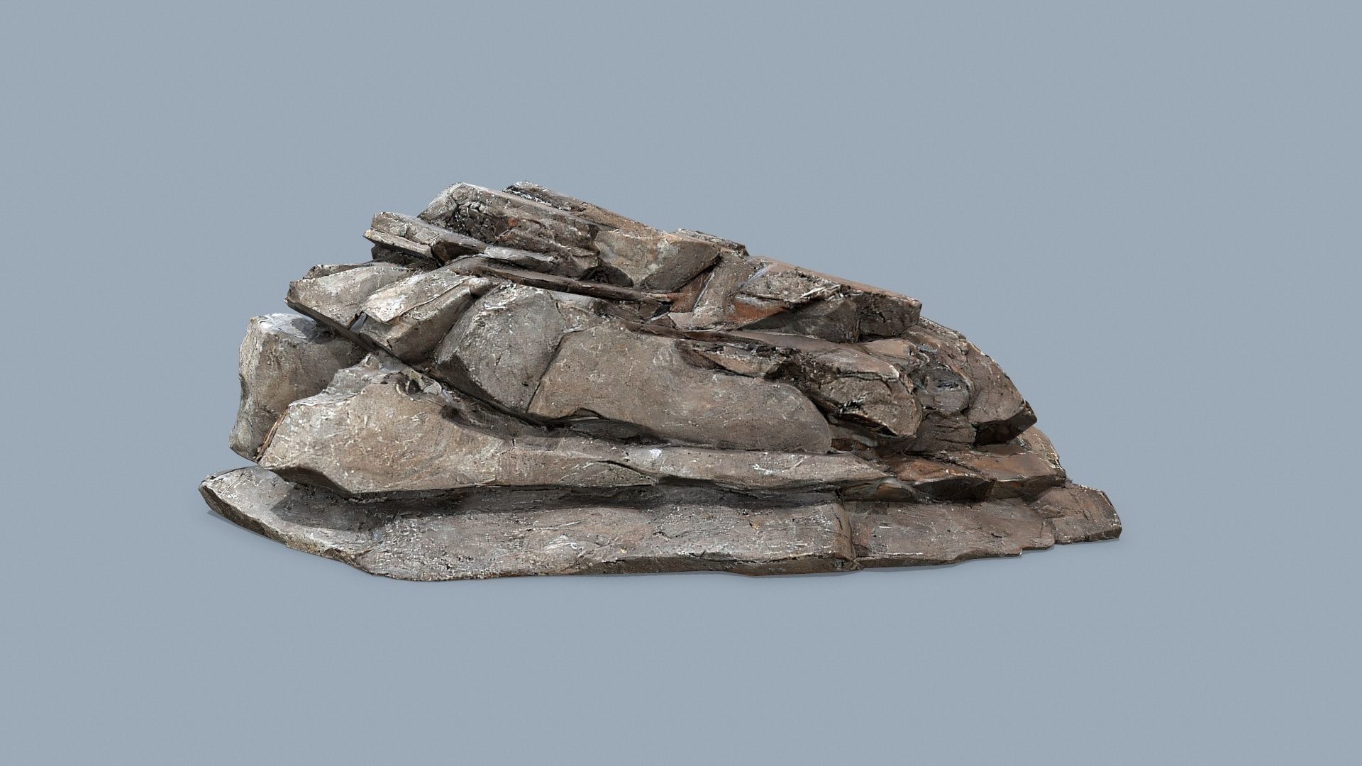 desert rocks Low-poly 3D model_8