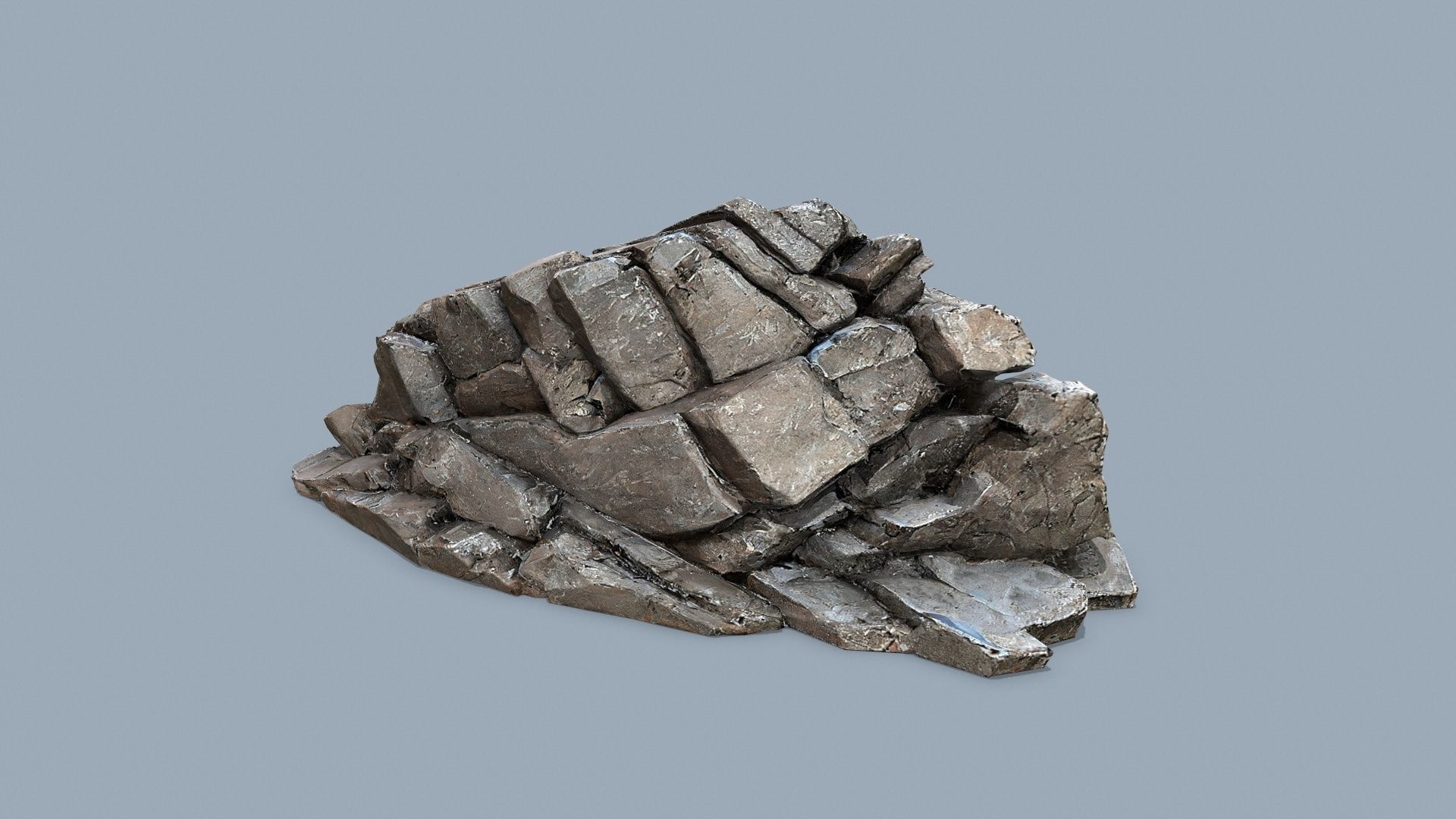 desert rocks Low-poly 3D model_7