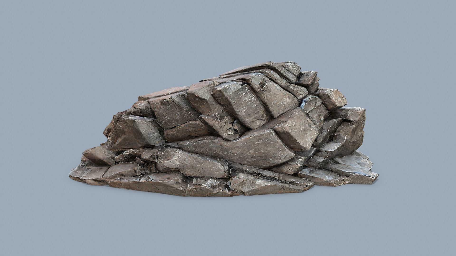 desert rocks Low-poly 3D model_2