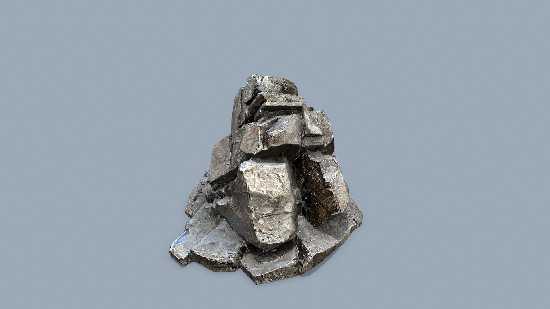 desert rocks Low-poly 3D model_10