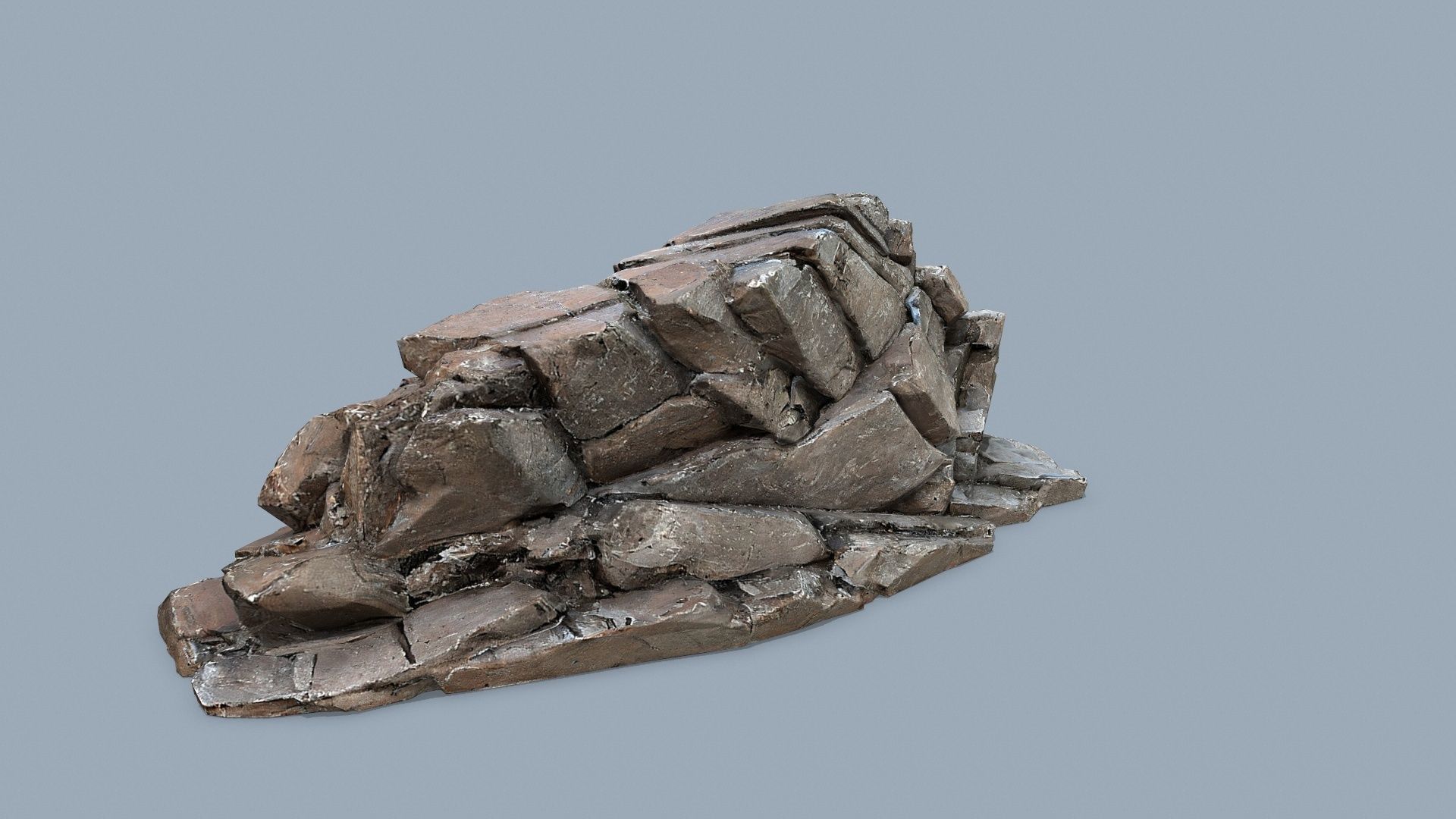 desert rocks Low-poly 3D model_3