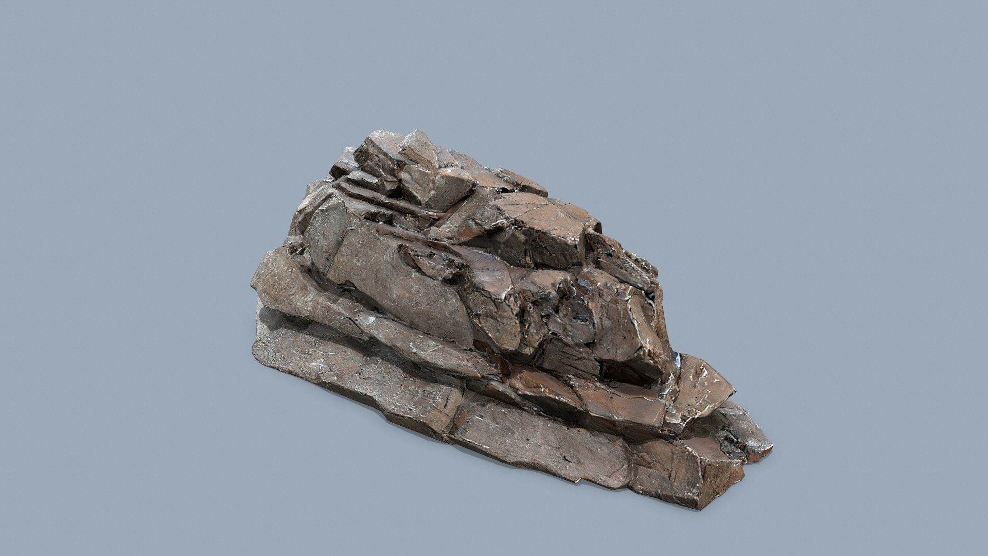 desert rocks Low-poly 3D model_6