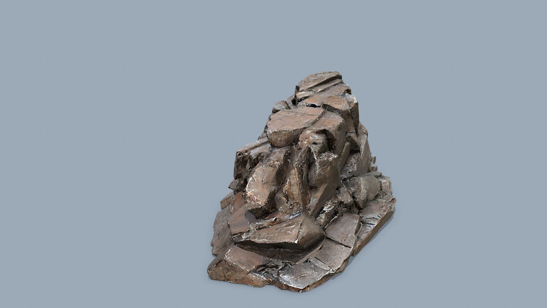 desert rocks Low-poly 3D model_4