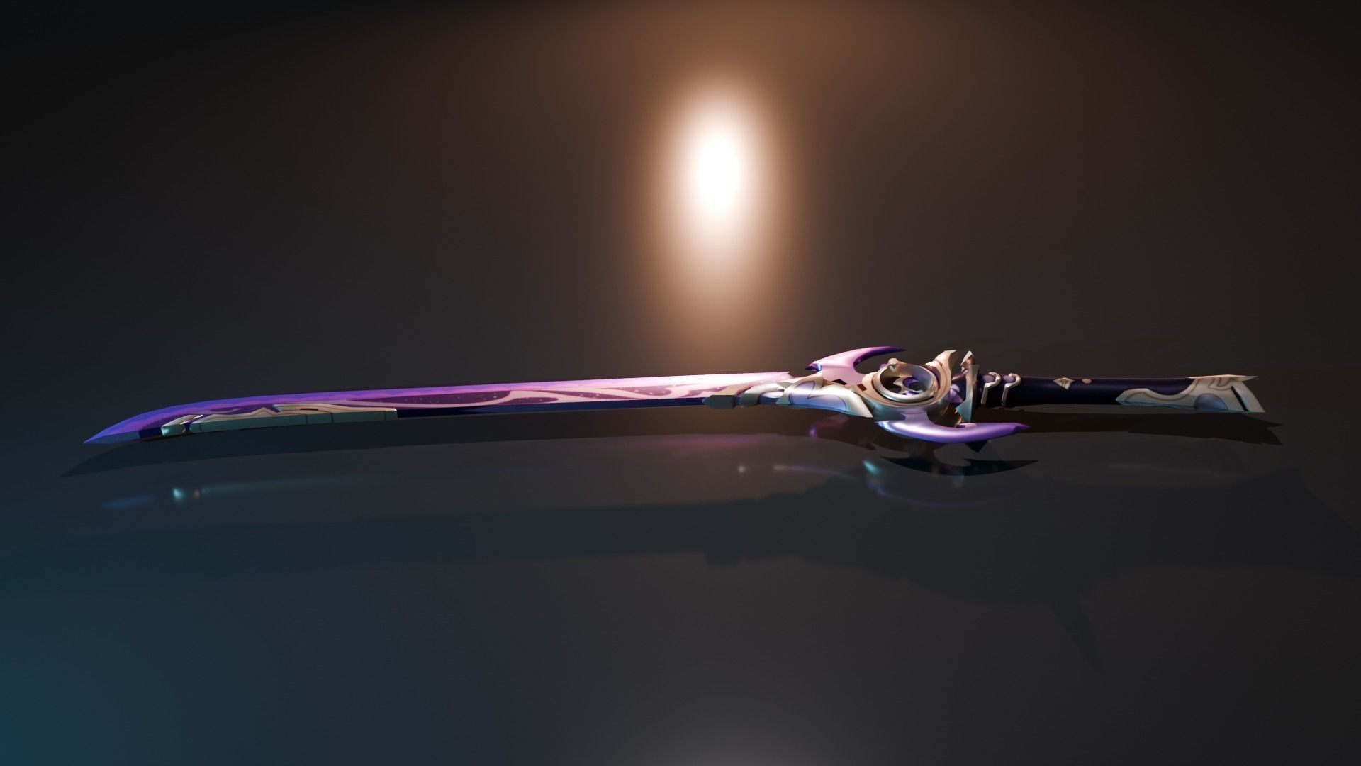 3D Low Poly Fantasy Sword Model 3D model_3