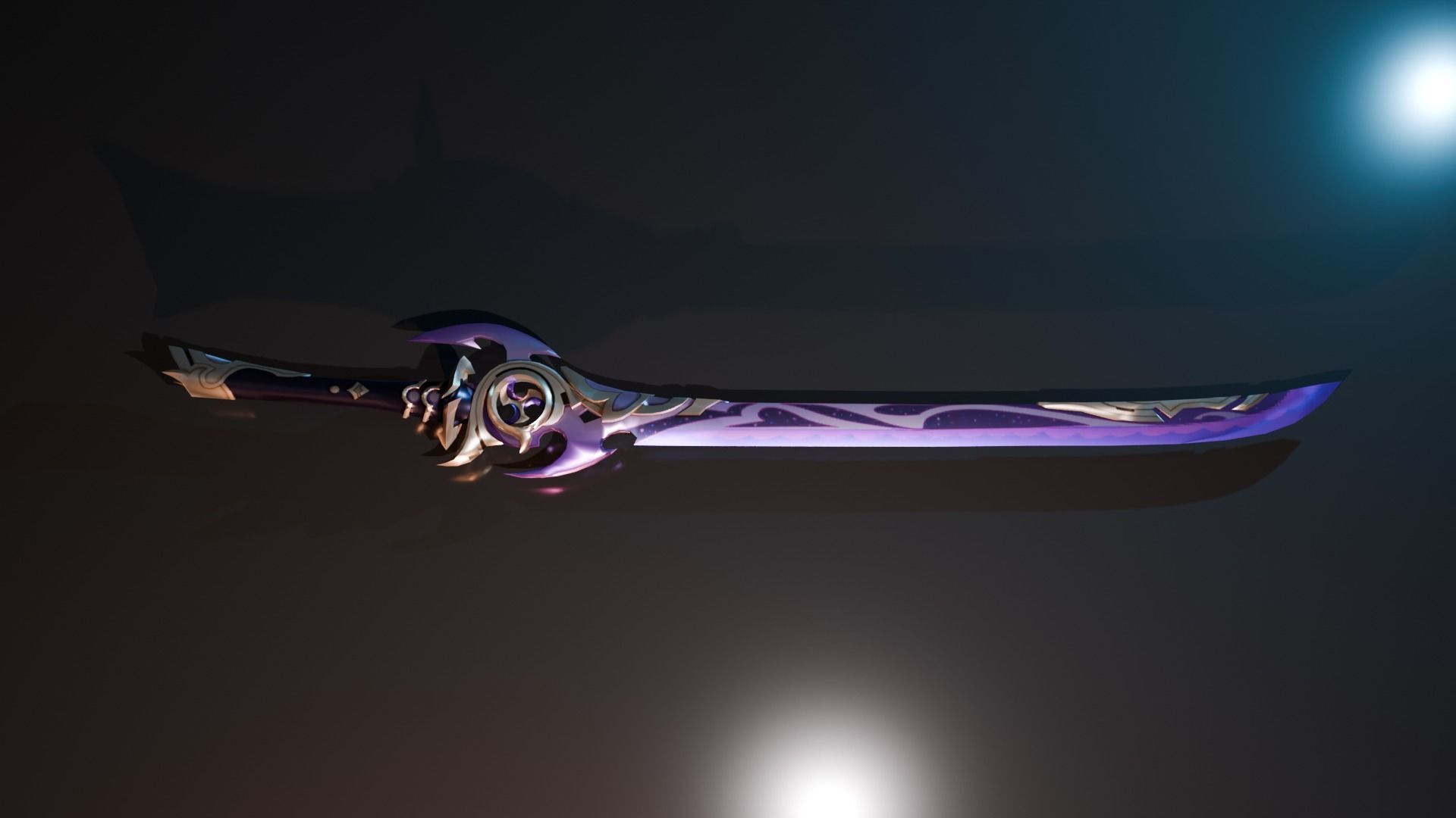 3D Low Poly Fantasy Sword Model 3D model_5