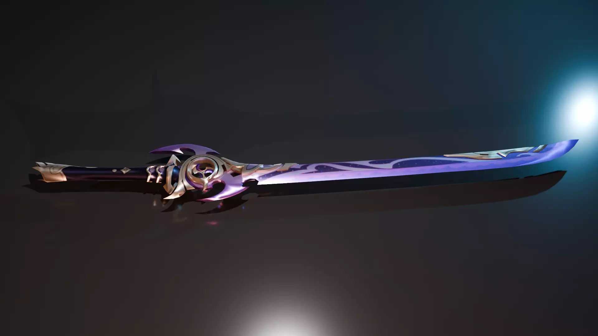 3D Low Poly Fantasy Sword Model 3D model_0