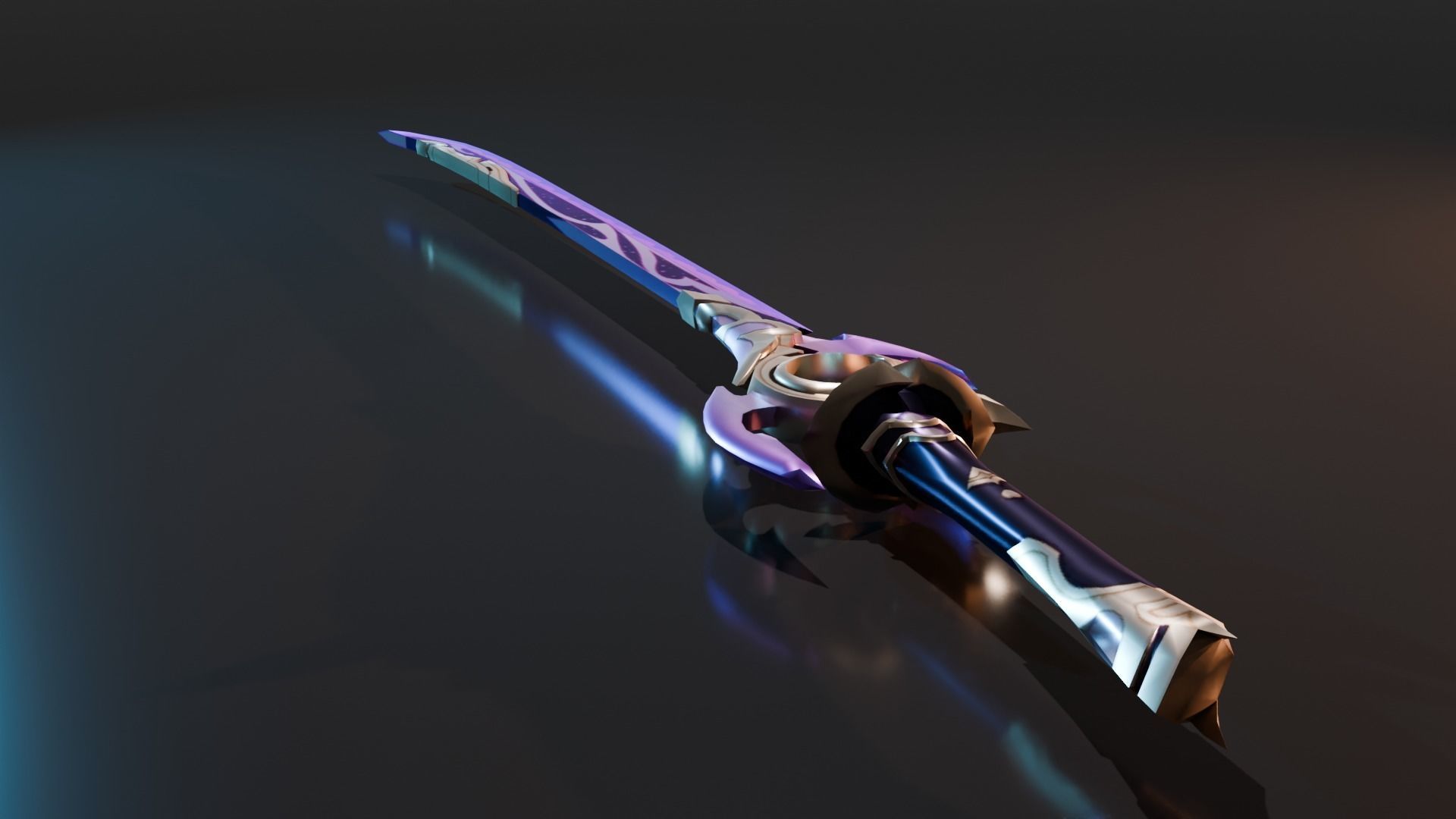 3D Low Poly Fantasy Sword Model 3D model_2