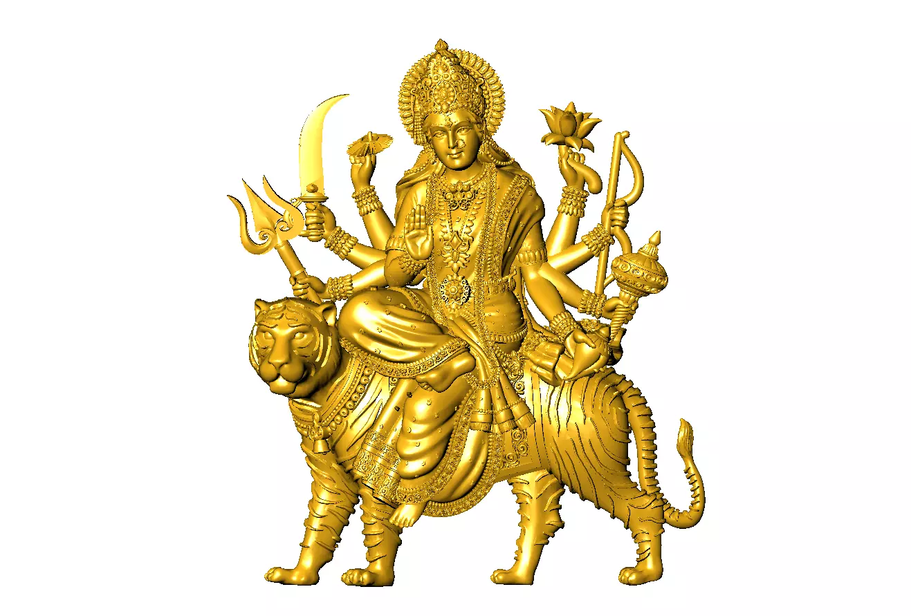 Santoshi statue 3D print model_0