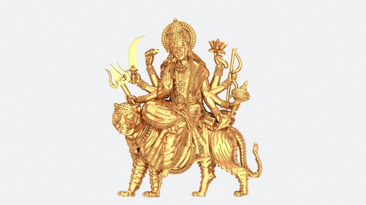 Santoshi statue 3D print model_1