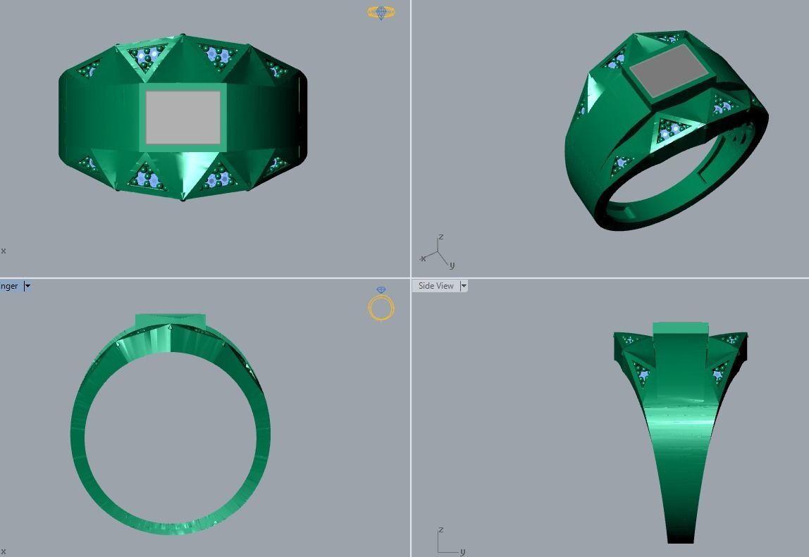 men ring 3D print model_3