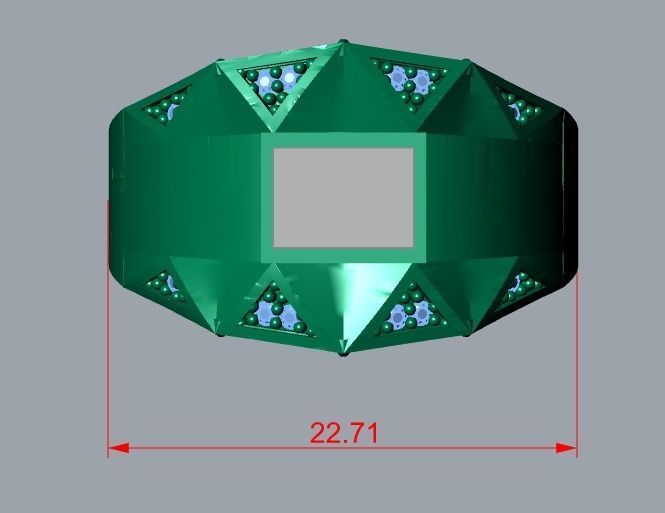 men ring 3D print model_7