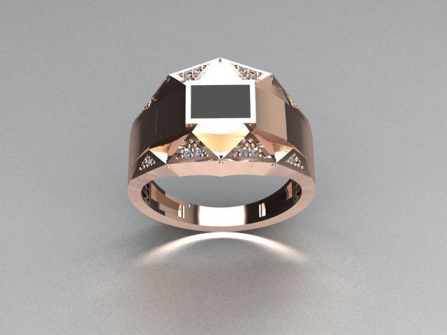 men ring 3D print model_2