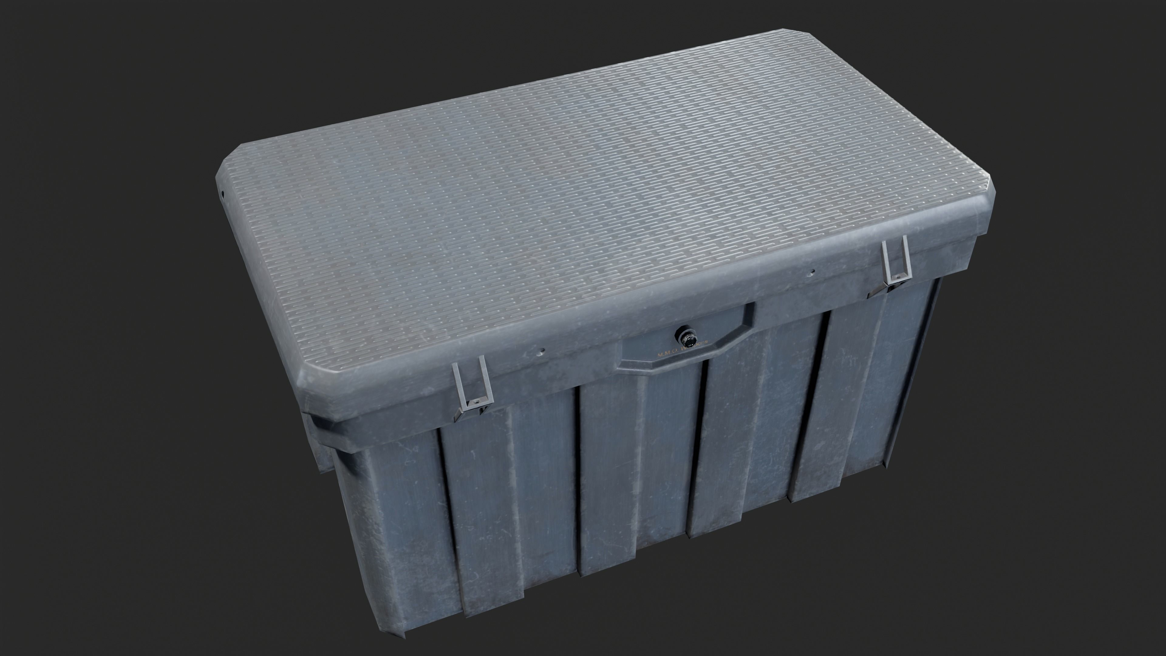 MILITARY - Container 07 - LOW POLY Low-poly 3D model_6