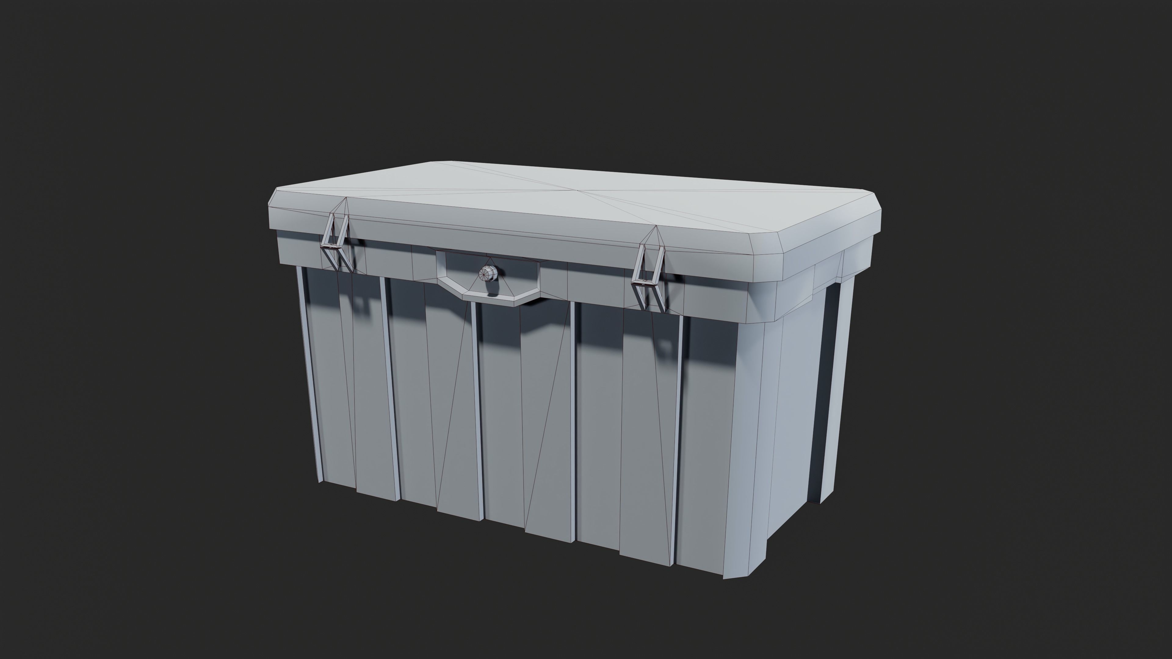 MILITARY - Container 07 - LOW POLY Low-poly 3D model_1