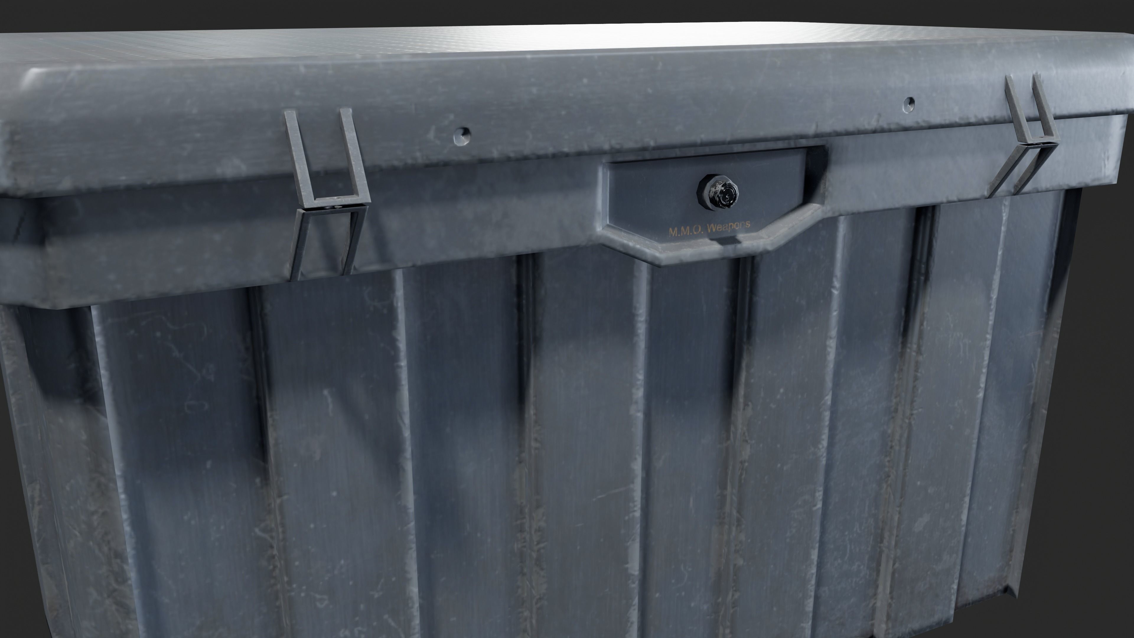 MILITARY - Container 07 - LOW POLY Low-poly 3D model_5