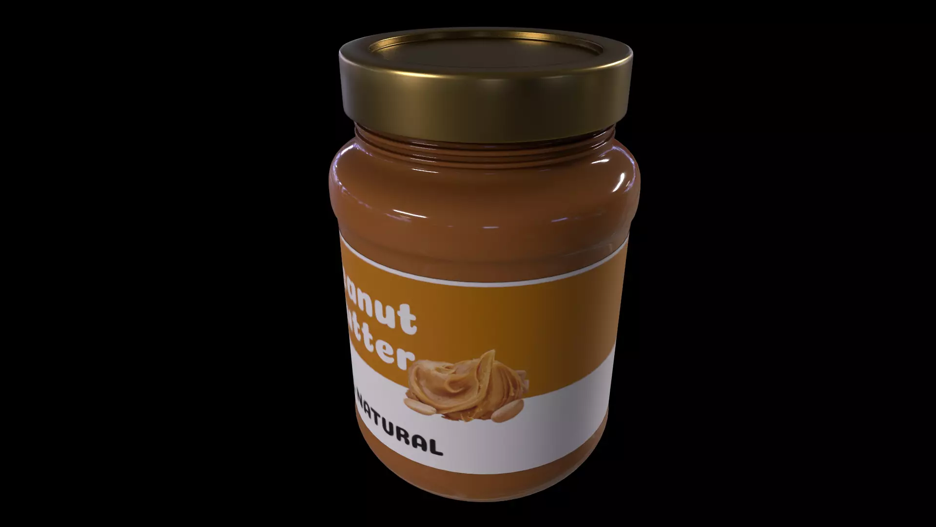 Other sweets-Peanut Butter-PBR GAME READY Low-poly 3D model_0
