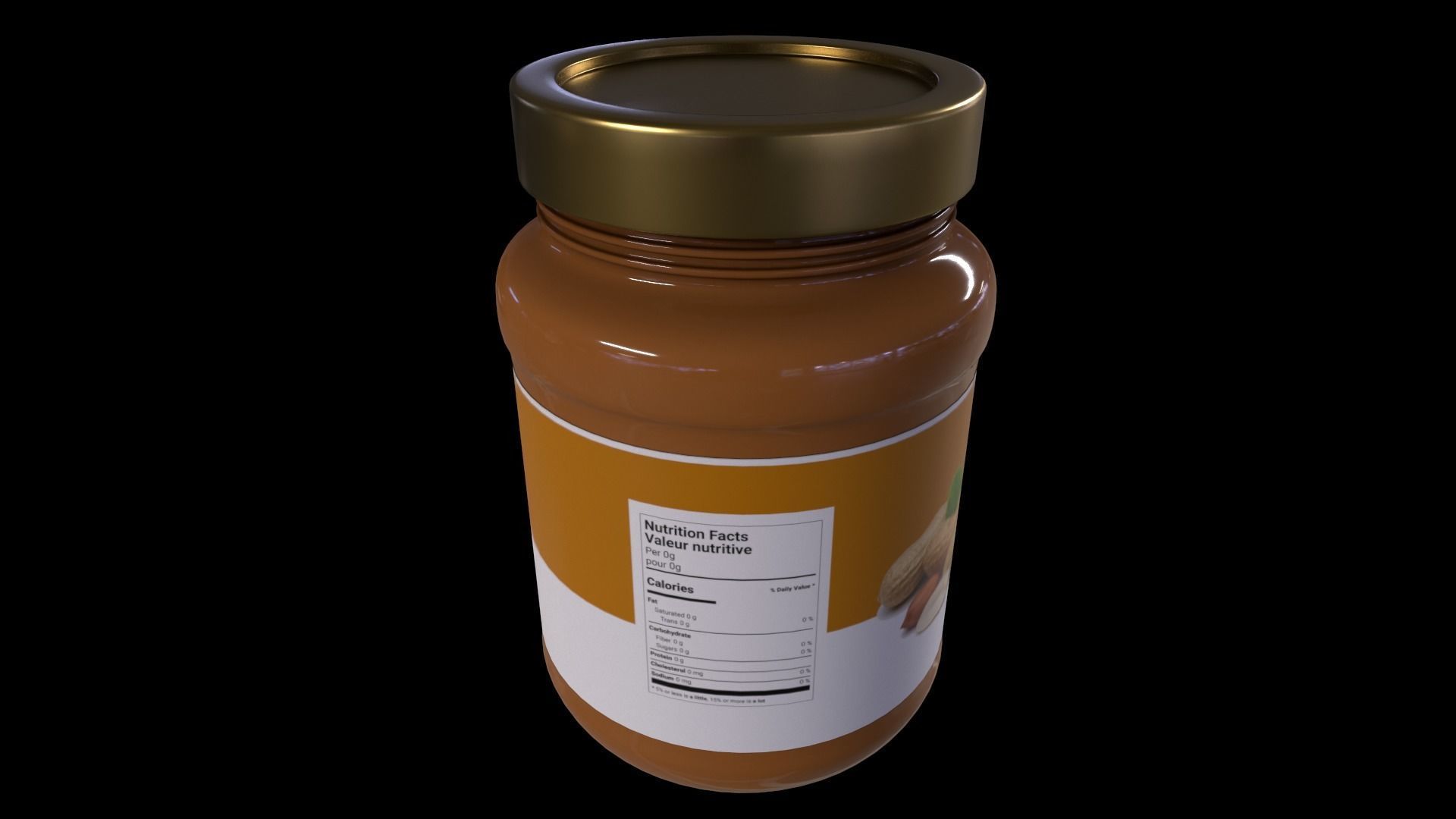 Other sweets-Peanut Butter-PBR GAME READY Low-poly 3D model_2