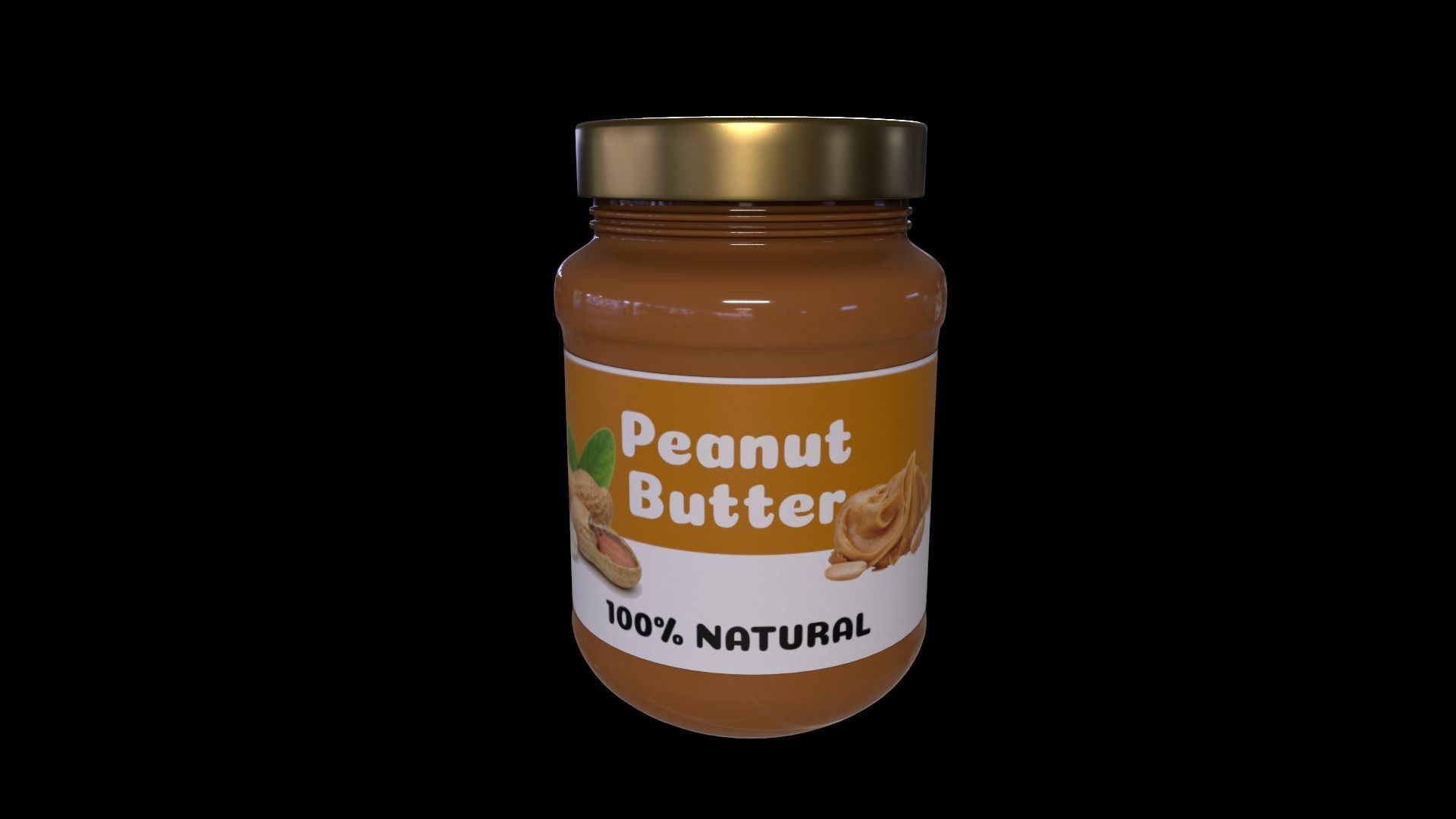 Other sweets-Peanut Butter-PBR GAME READY Low-poly 3D model_4
