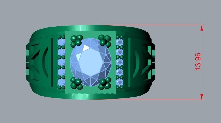 men ring 3D print model_6