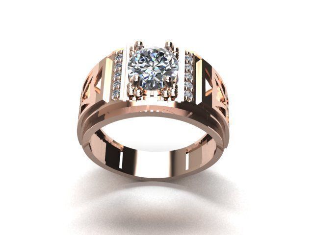 men ring 3D print model_2