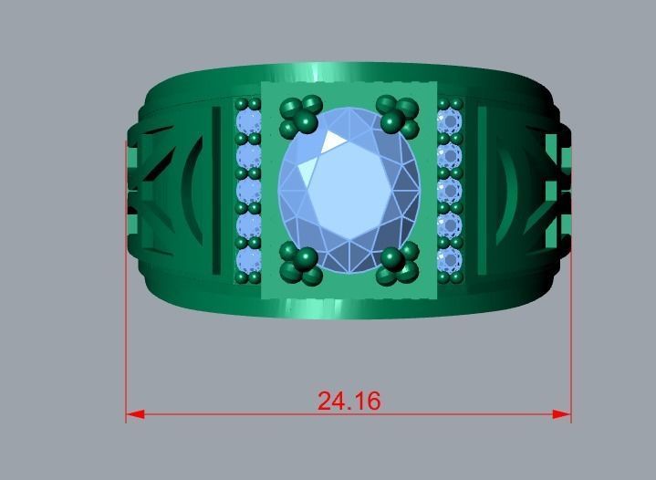 men ring 3D print model_7
