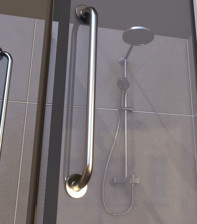 Modern Shower Low-poly 3D model_6