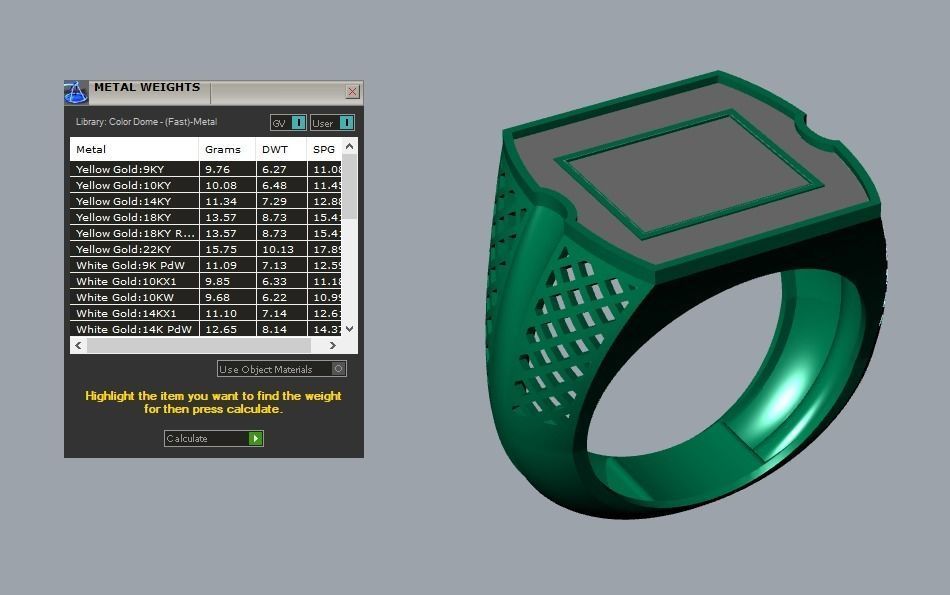 men ring 3D print model_4