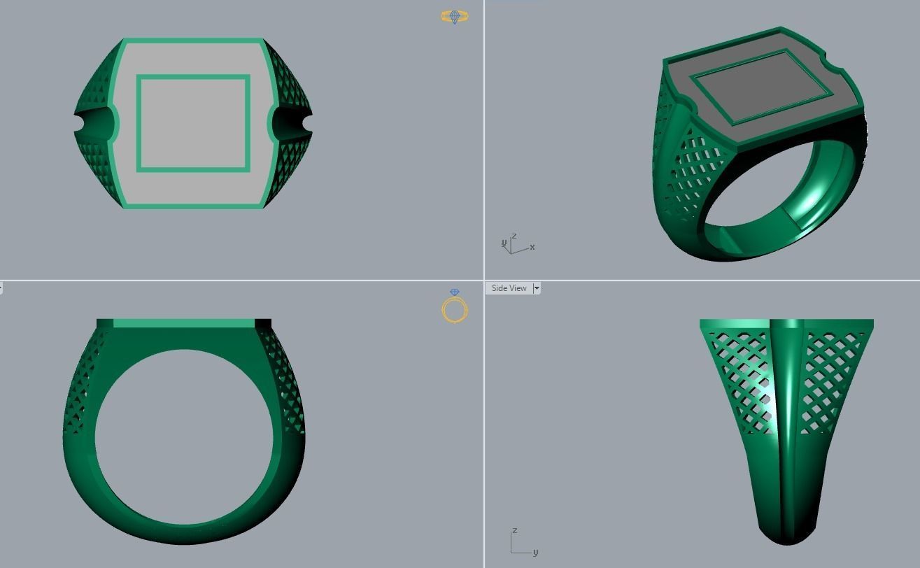 men ring 3D print model_3