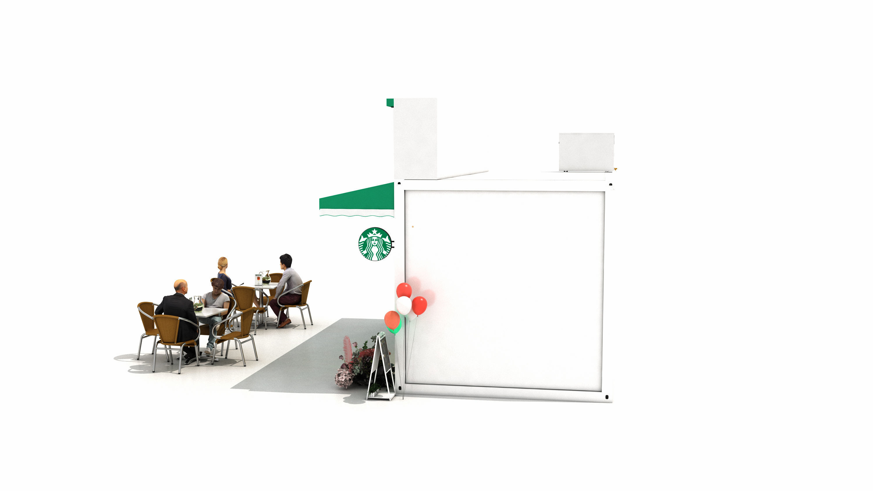 Starbucks Coffee Container 3D model_4