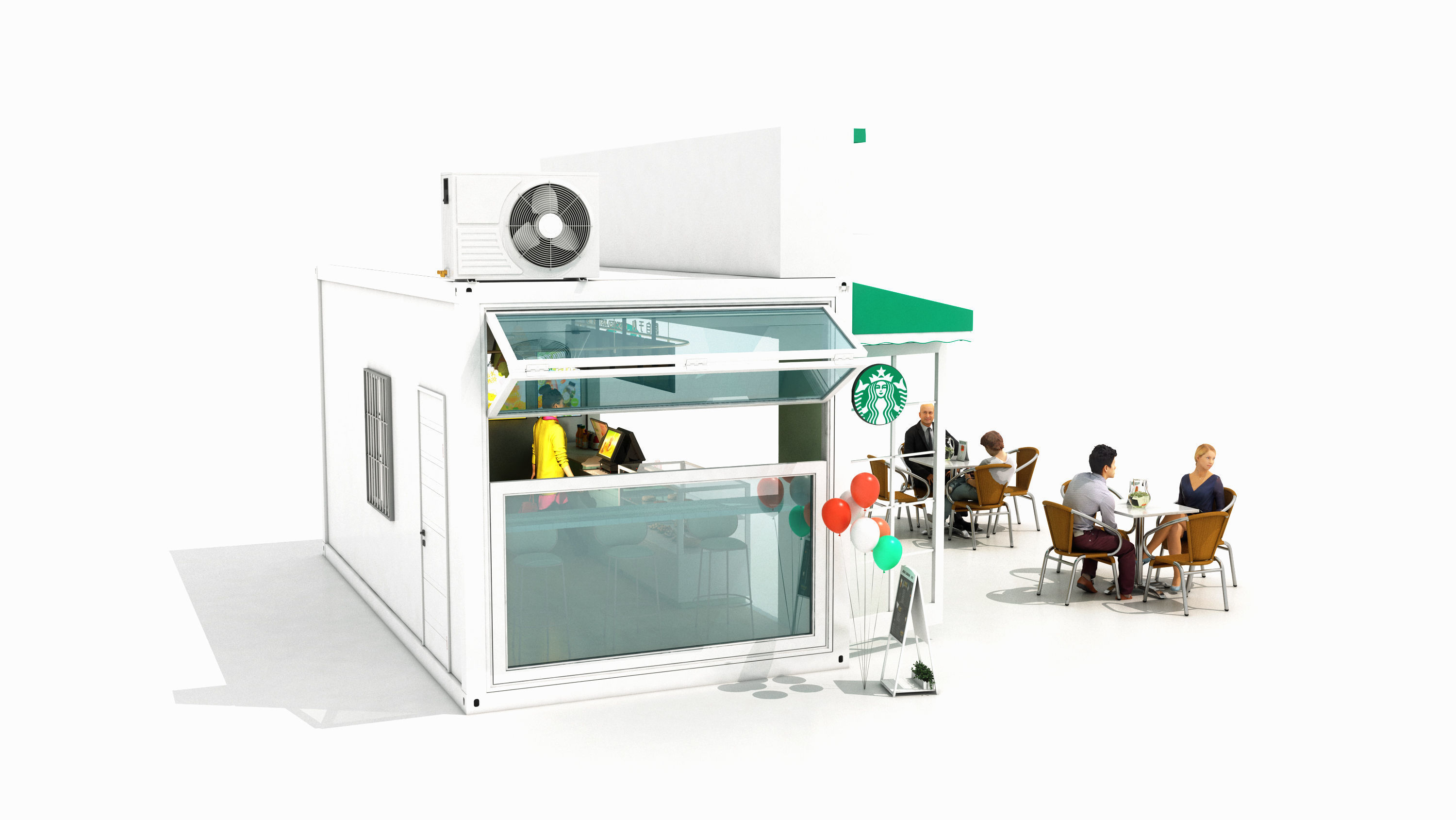 Starbucks Coffee Container 3D model_2