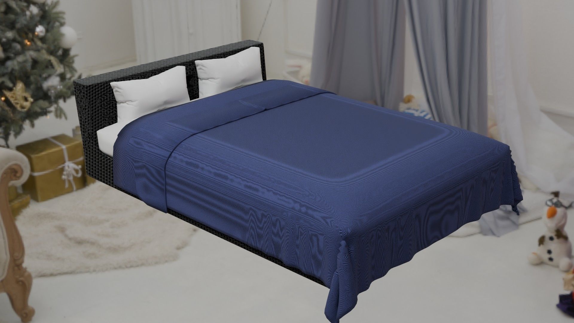 The comfortable furniture in bedroom 3D model 3D model_2